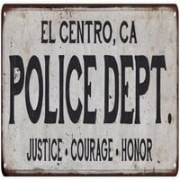 Centro, CA policijski odjel. Početna Dekor Metalni znak Poklon 206180012849