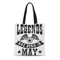 Platnene torbe za rođendanske legende su rođene u maju torba za ponovnu upotrebu Trgovina namirnicama