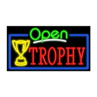Neonski znak trofejskog stakla izrađen u SAD-u