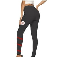 Ženske joge hlače Čvrsti visokokvalibali bsaeball slovo u obliku srca ispisane gamaše casual cofy dugih hlača atletske hlače Sportske pantalone za teretane
