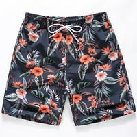 Set muns kupaći trup Brzo suho Hawaii Mesh Obloga za printu Plaža Kratke hlače Kupaonice Kupajuća ploča Shorts sa džepovima, XL