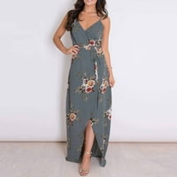 Ženska ljetna haljina cvijeća V-izrez All-Match Camisole haljina
