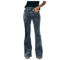 Ljetne modne kratke hlače Slim ravno obrezivanje nogu traper pune boje Ženske kratke hlače Black XL