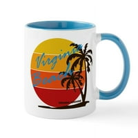 Cafepress - Summer Virginia Beach Virginia Mugs - OZ Keramička krigla - Novelty Coffea čaj čaja