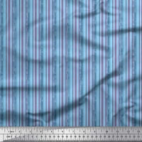 Soimoi plava poliester krep tkanina vertikalna traka tiskano šiva šipka