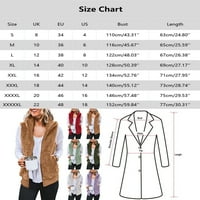 Ženske zimske kapute plus veličina casual boja blok plišane dukserice bluza sa zatvaračem topli prsluk