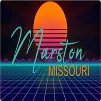 Marston Missouri Vinil Decal Stiker Retro Neon Dizajn