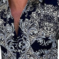 Majica bluza FESFESFES za muškarce LAVEL dugme 3D Štampanje Ležerne majice s dugim rukavima na prodaju