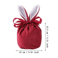 Pod krevetom Uskršne poklone torbe Uskršne bačve za uši za uho Uskrsne torbe Velvet Goodie torbe za uskrsnu zabavu favorizira skladištenje za džempere