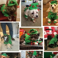 Postavi Božić za kućne ljubimce odjeću Božić smiješna Elf odjeća za božićnu pse za mačke manja pasmine