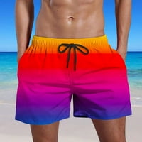 Muške kratke hlače Ležerne prilike za nacrtavanje elastičnih struka Ljeto Plaže Kratke hlače sa džepovima Vježbajte sportske kratke hlače Swim trunks gradijentne kratke hlače