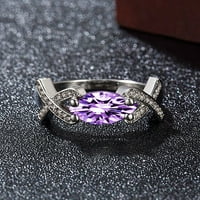 Bacc pribor personalizirani zircon modni dijamantski dame umetnuti prstenovi konja Kombinacije konja modne kopče za oči Prstene ljubičaste 10