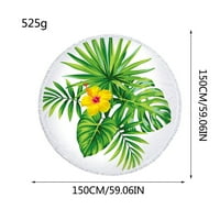 Sdjma okrugla ručnik za plažu tropska mikrofibrana plaža pokrivač palmi lišće veliki okruglini ručnik