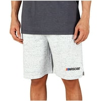 Muški pojmovi Sport Bijeli ugljen Nascar Throttle Knit Jam Shorts