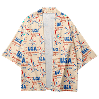 Dan nezavisnosti Kimono Robe Cloak Charming Magic Atraktivni dizajn Loose Majice za žene za poklon kćeri