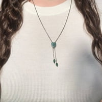 Luvmyjewelry luv me zelena aventurina Podesiva ogrlica za srce za žene - dostupno u srebrnom ogrlicu