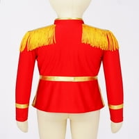 Aislor Boys Girls cirkus ringmaster majoretne jakna za kostim trubu Team Honor gardin uniformu 6- crvena