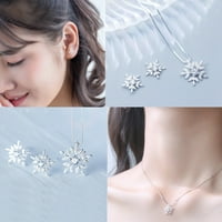 Personalizirani dijamantni pahuljici Micro Inlaid ogrlice naušnice Ženski nakit Prodajni nakit set za