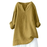 Bluze za žene Dressy Ležerne prilike plus Veličina nosača dugih rukava Majica Solid pulover vrhovi labavi