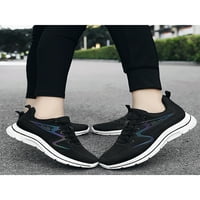 Crocowalk Ženska neklizačka čipka za šetnju cipelama vanjska niska gornja top prozračne cipele s rukama trčanja Crnim stilom A 9.5