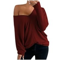 Binmer Women dugih rukava Majica s dugim rukavima s dugim rukavima TOP bluza pulover