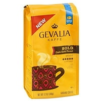 Gevalia Kaffe Ground Coffer Bold Dark Gold Pečo, OZ
