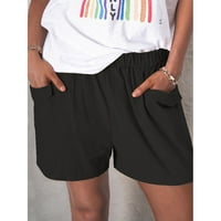 Vedolay Ženske kratke hlače Elastične kratke hlače za vježbanje sa džepovima, Z5-Black XXL