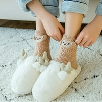 Na prodaju čarape za gležnjeve za žene Zabavne čarape Zimske koraljne ruke SOCKS Srednja cijev slatka kuća čarapa