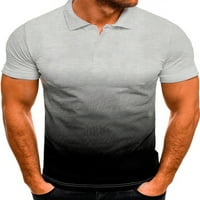 Muška polo majica cool brzo-suho znoj-wicking gradijent boja kratkih rukava sportska tenis majica ljetni