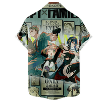 Anime Big & Vill Muške plaže Aloha Hawaiian majica Revel Print Party Tops za muškarce Žene