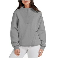 Wenini pulover džemperi za žene Čvrsti V-izrez dugih rukava, casual moda udobna dukserija Poklon na klirensu