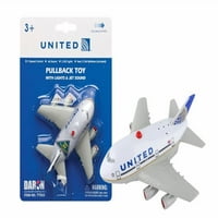 United Punback ravan sa lampicama i zvukom, bijelom - Daron TT523- - plastična igračka