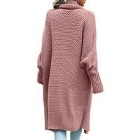 Zrbywb Jesenski ženski džemper za patchwork tisak dugih rukava s dugim rukavima s dugim rukavima s dugim