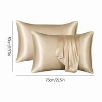 Flourish Satin jastučni set svilenkasti jastučni kućice za kosu i kožu bez poklopca sa zatvaračem sa