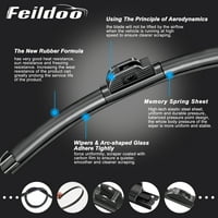 Feildoo 20 + 20 oštrice brisača vjetrobranskog stakla Fit za Ford F- Super Duty + Premium hibridna zamjena