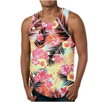 Muške atletske košulje bez rukava na Havajskim 3D negirajućim tiskanim rezervoarom TOP Casual Sports Majica bez rukava TOP košulja prodaja
