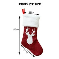 Božićne čarape Naputnici Držači ELK SnowFlake Xmas Tree uzorak poklon torba za odmor ukrasi tipa b