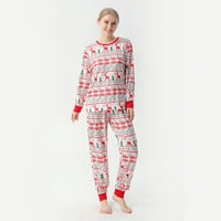 Porodica Božićne pidžame Podudaranje Slatkim Xmas PJS noćna odjeća Comfy Soft Holiday Jammies Majice Hlače Spavaće odjeće