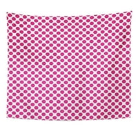 Ružičasta Fuchsia Polka točkice uzorak CIRD Creative Creative Fuschia Zidna umjetnost Viseća tapiserija
