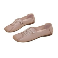 RotoSW Womens Flat cipele na natikačima Udobne stanovi Žene Mokasinske dame Lagane meke jedinice casual cipele marelica 4.5