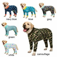 Za srednje velike pse ispisan kaput Bodi, košulja za oporavak kućnog ljubimca sestrinstvo trbušnjake za pse za kućne ljubimce kućne ljubimce Padam pagas psi kombinezon mornarice plave 30