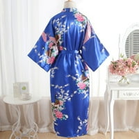 Donje rublje PAJAMA setovi za žene Print cvijet kimono sljeva haljina haljina haljina noćna adresa