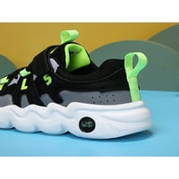 Daeful Boys Girls Atletic cipele Udobne tenisice Prozračne tekuće cipele Lagani modni treneri koji hodaju crno zelene 2,5y