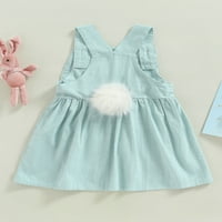 Uskršnja debljina novorođenčad Dječja haljina slatka cvjetna zeca zeca zec a-line haljina haljina za