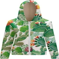 Soctur kaktus ženske dukseve sa punim zip-sa kapuljačom Soft Fleece jakna Udobne dukseve