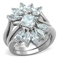 Srebrni ženski prsten Anillo para mujer y ninos unise dece 316l prsten od nehrđajućeg čelika Houston