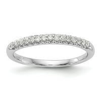 Čvrsta 10k bijeli zlatni dijamantski vjenčani prsten veličine