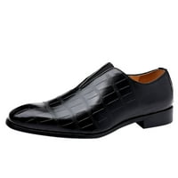 Klasične cipele za muškarce kliznu na PU kožnih gumenog jedinog bloka peta radne muške kožne cipele casual retro loafer klizanje na odijevanje cipele za muškarce kože