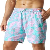 Muške plave i ružičaste muške kratke hlače za plivanje retro isprano brzo suho lagane kratke hlače