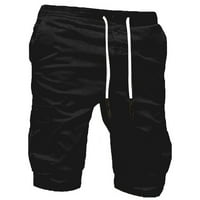 Mensfull Dužina hlače Čišćenje čvrstog sportova Casual Leisure Bib hlače Covetll sa džepovima Trendi modni muškarci Teretne hlače, crna, xxl